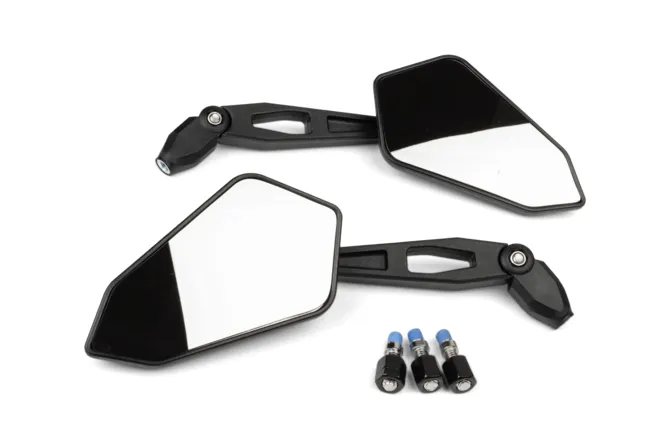 Veidrodėlių komplektas STR8 dešinysis + kairysis, juodos spalvos