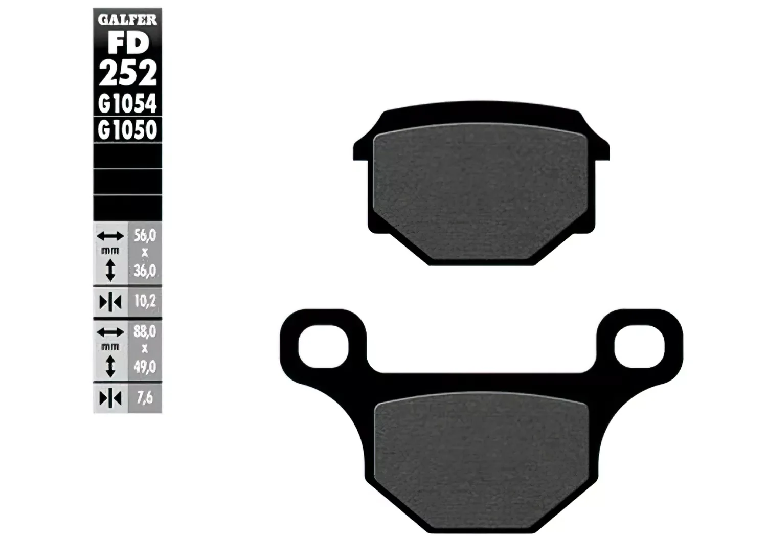 Stabdžių kaladėlės Galfer pusmetalės Rieju MRT