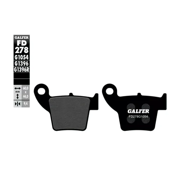 Stabdžių kaladėlės Galfer pusiau metalinės galinės Honda CR / CRF