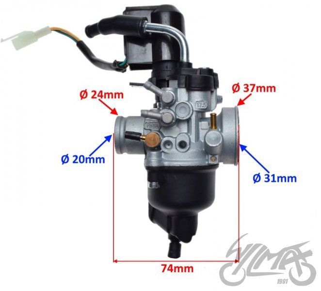 KARBIURATORIUS PHVA17.5mm NRG PPOWER 50 E4 H2O 2018-2021